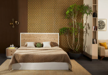 Brown And White Bedroom Design