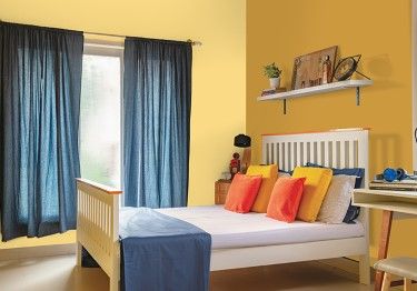 Bright Yellow Kids Room Color Combination