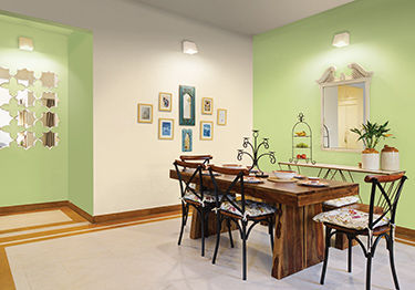 Contemporary Green Dining Room