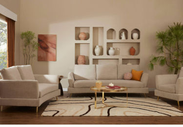 Simple Cream Living Room