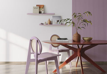 Lush Lavender Dining Room Design