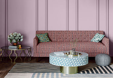 Muted Purple Colour Combination for Living Room