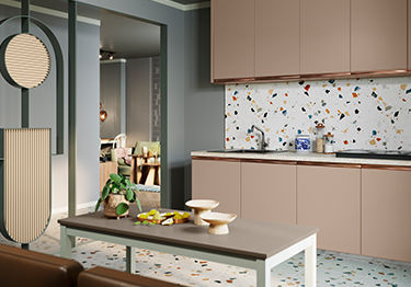Sophisticated Kitchen Design with Beige Cabinets