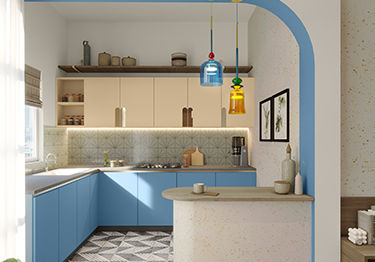 Two Colour Combination for Kitchen Walls