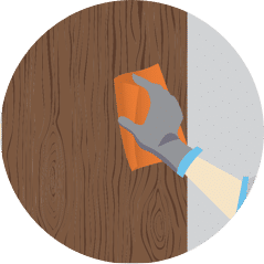 Illustrated image of Sanding